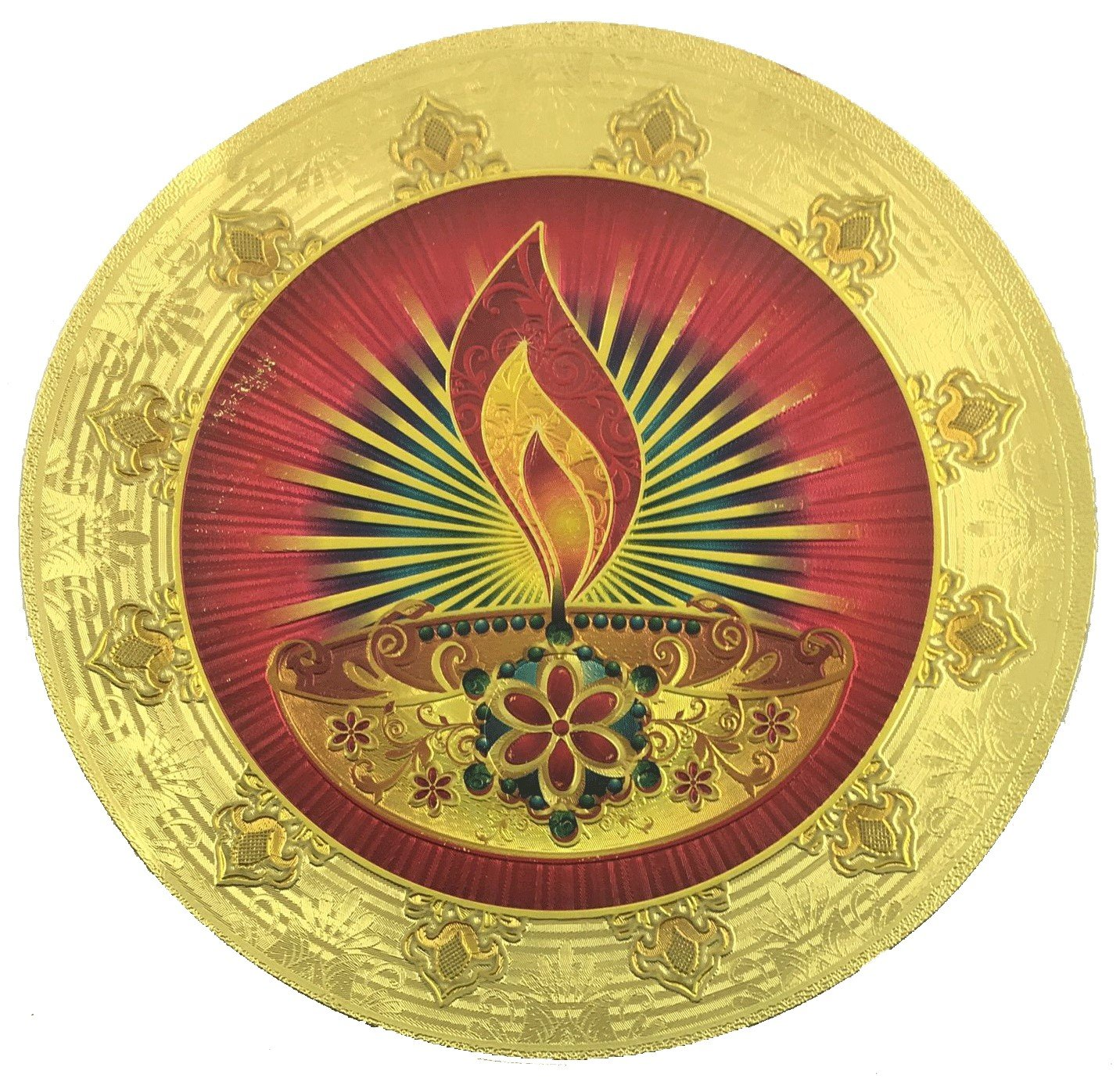 Stickerbazaar Micro Golden Embossing Rangoli Stickers