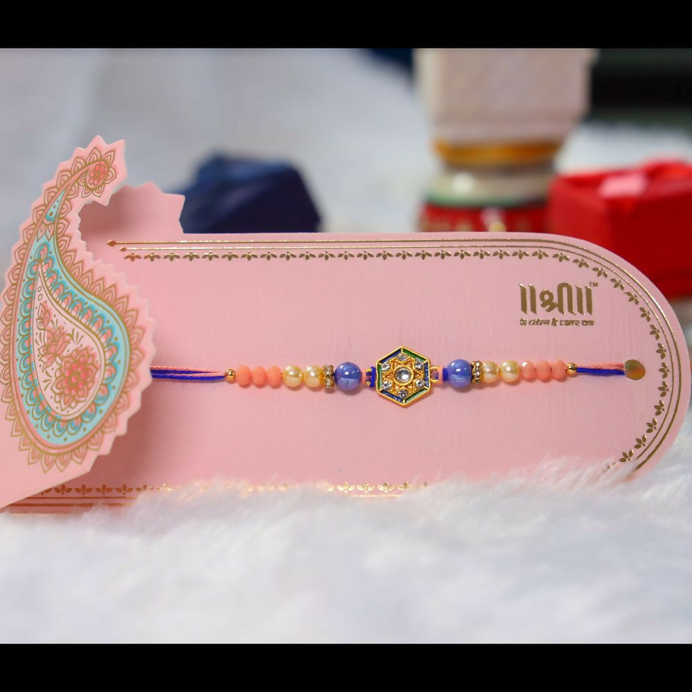 Indianvibez Kundan Stone Work Designer Rakhi