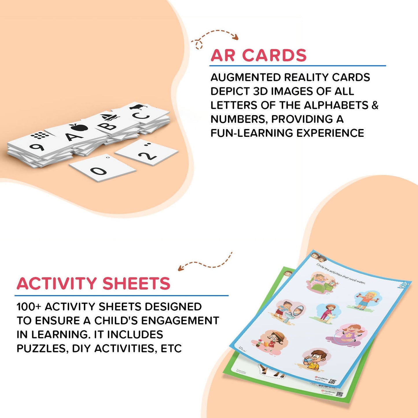 ClassMonitor All in One Nursery Learning Educational Kit with Free Mobile App includes 14+ Preschool Activities for kids of Age 2.5 - 3.5 Years