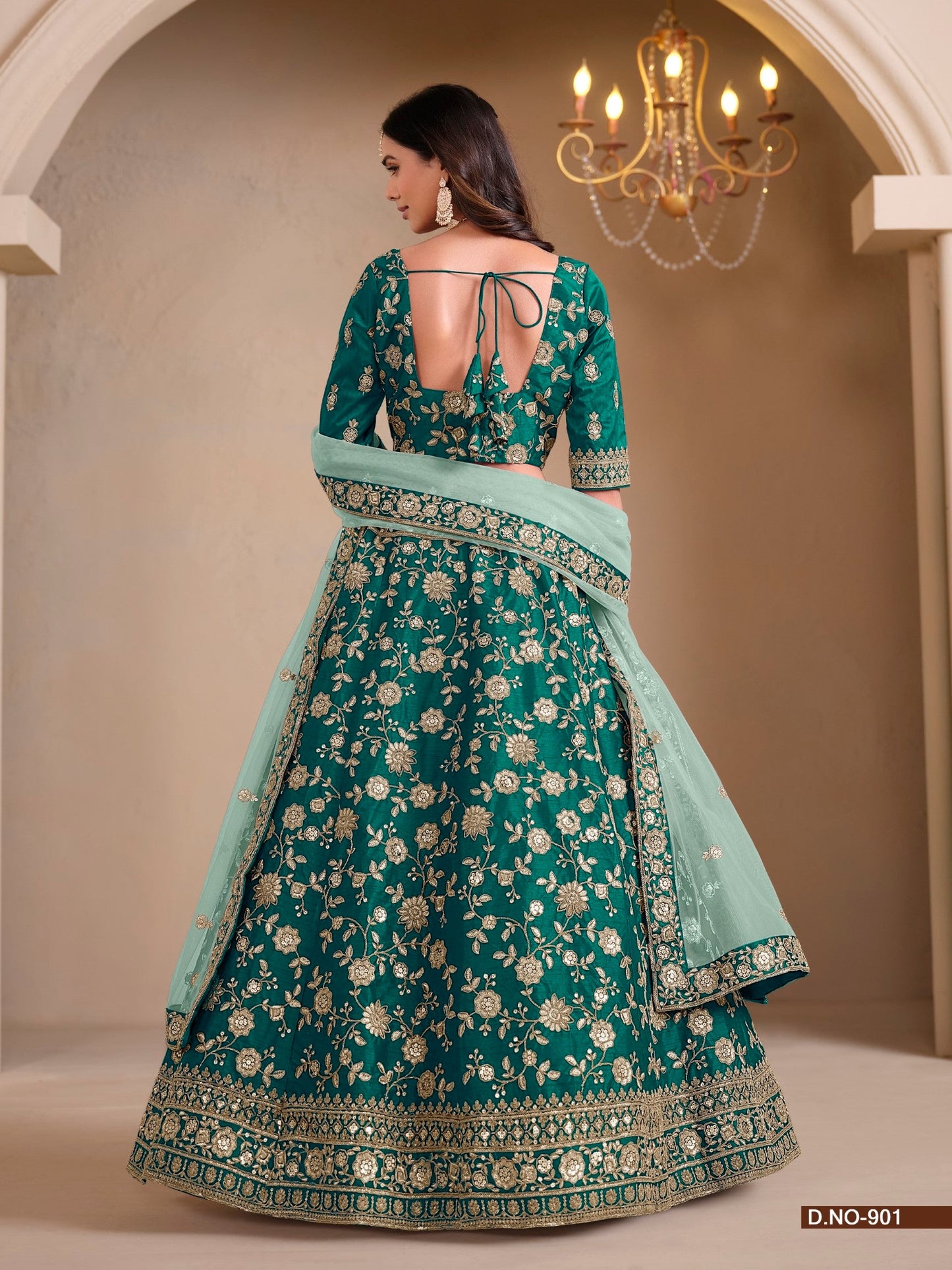 Anaita Green Art Silk Designer Lehenga With Blouse