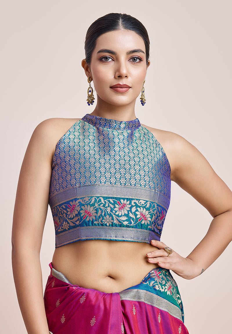 Monjolika Fashion Magenta Banarasi Silk In Satin Is Classy Embellished With Golden Zari Work Saree