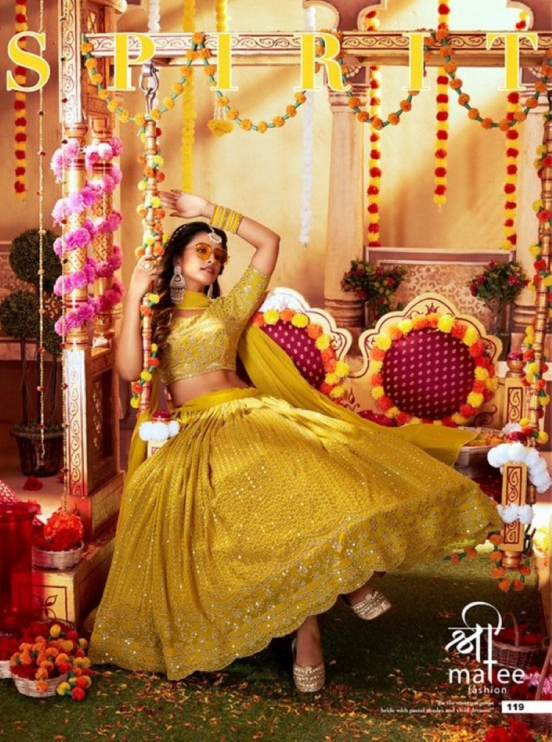 Anaita Yellow Georgette Lehenga Choli With Sequence & Thread Work