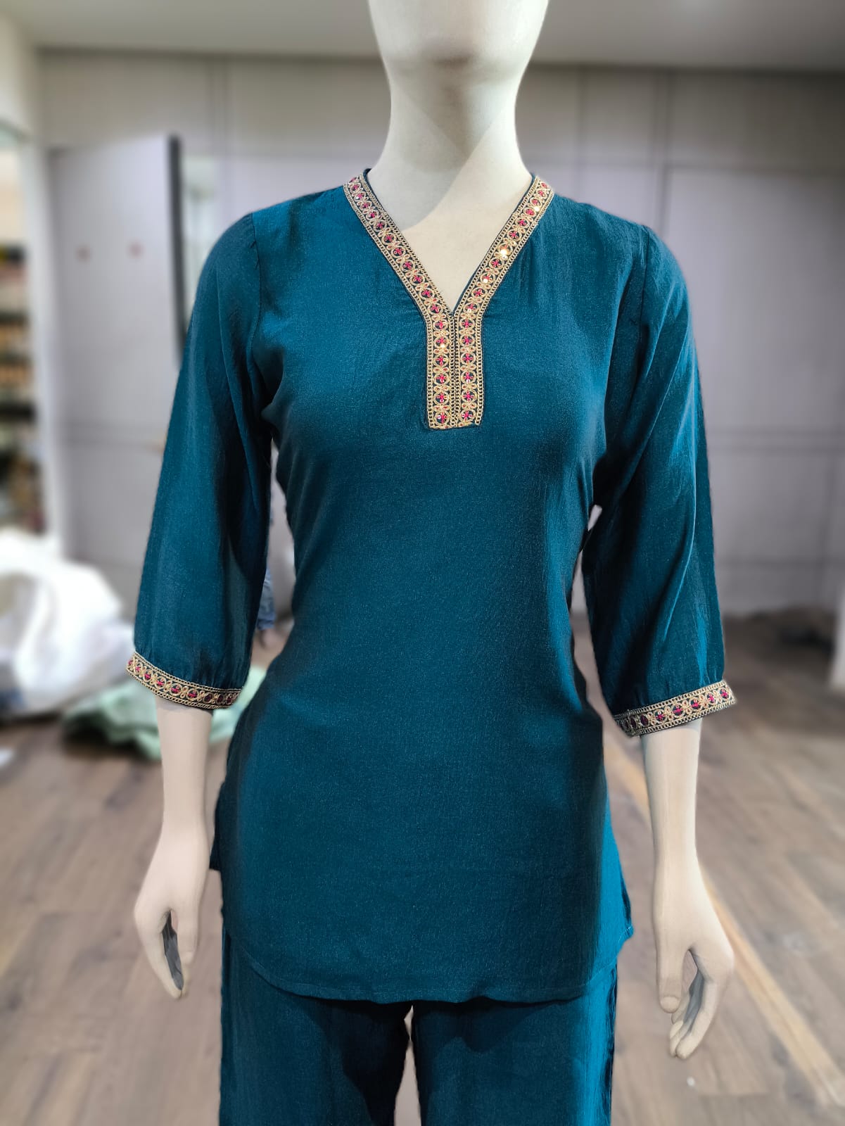 Anaita Teal Stylish Readymade Co-Ords Set