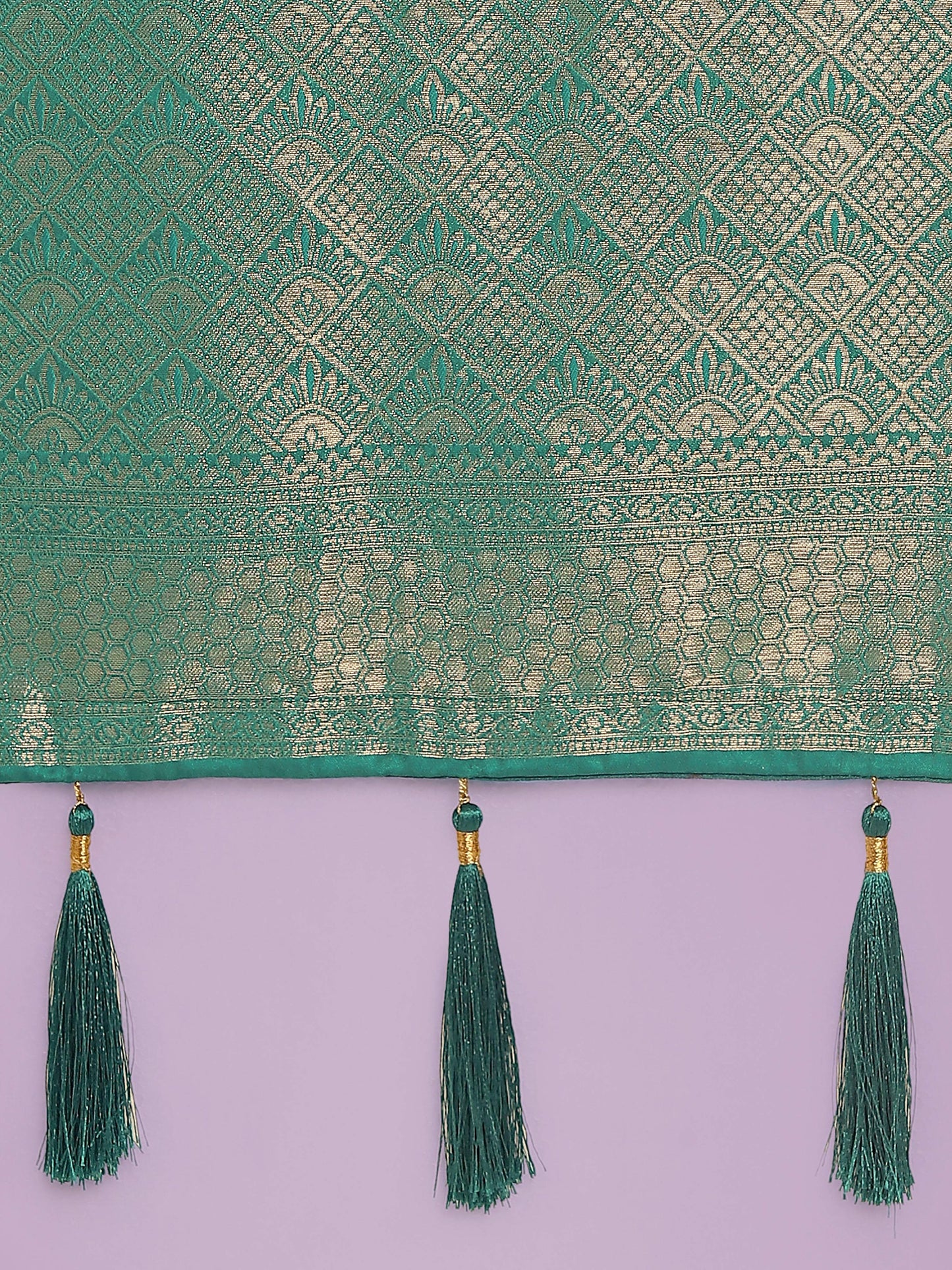 Monjolika Fashion Flattering Turquoise Banarasi Satin Silk Zari Weaving Work Designer Saree