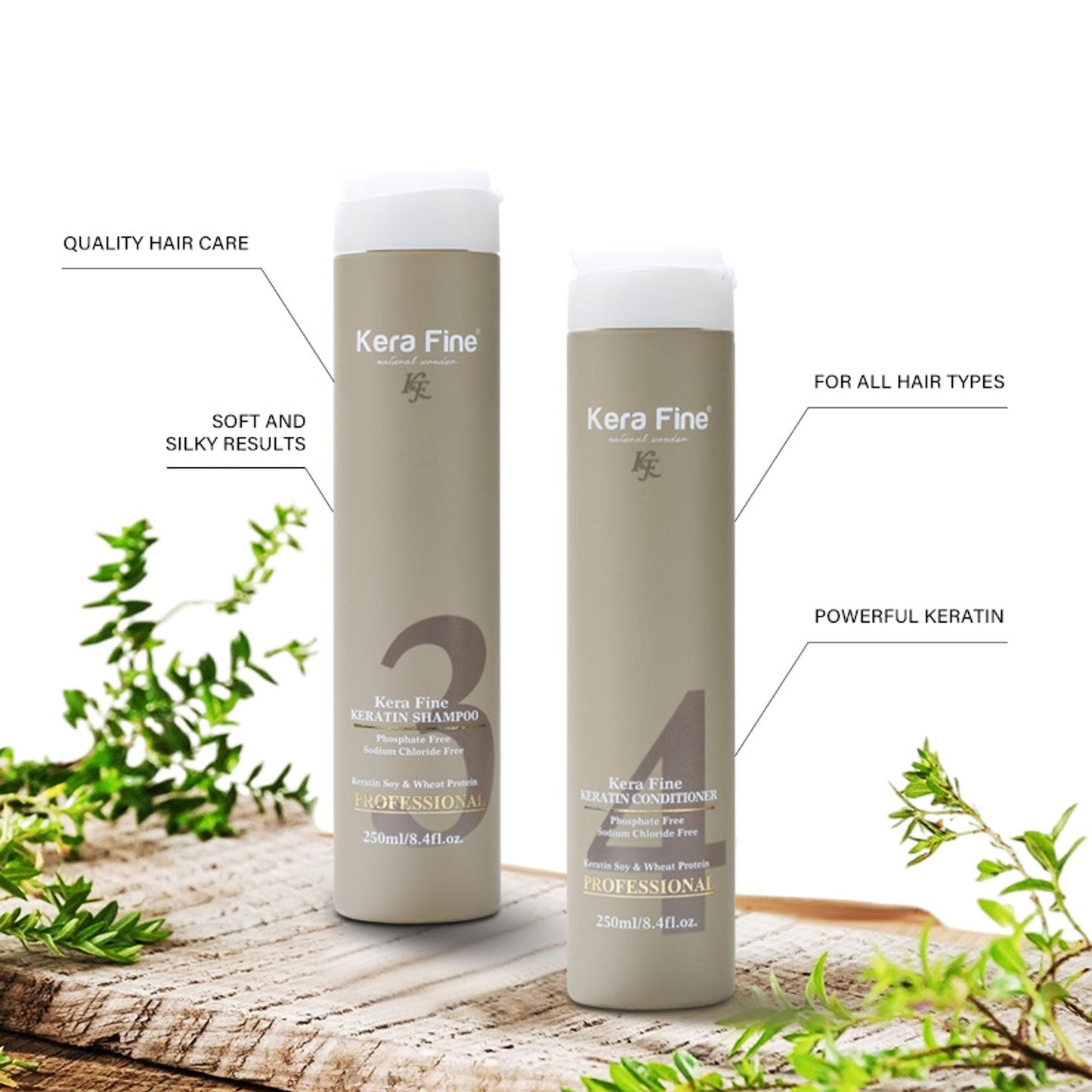 Kera Fine Keratin Shampoo & Conditioner Combo