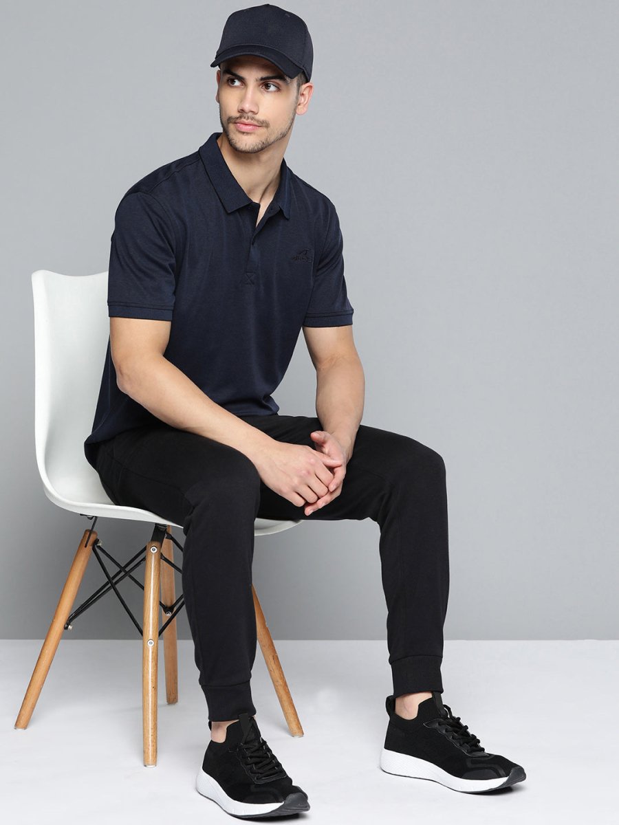 Alcis Men Polo Collar Anti Static Slim Fit Sports T-shirt
