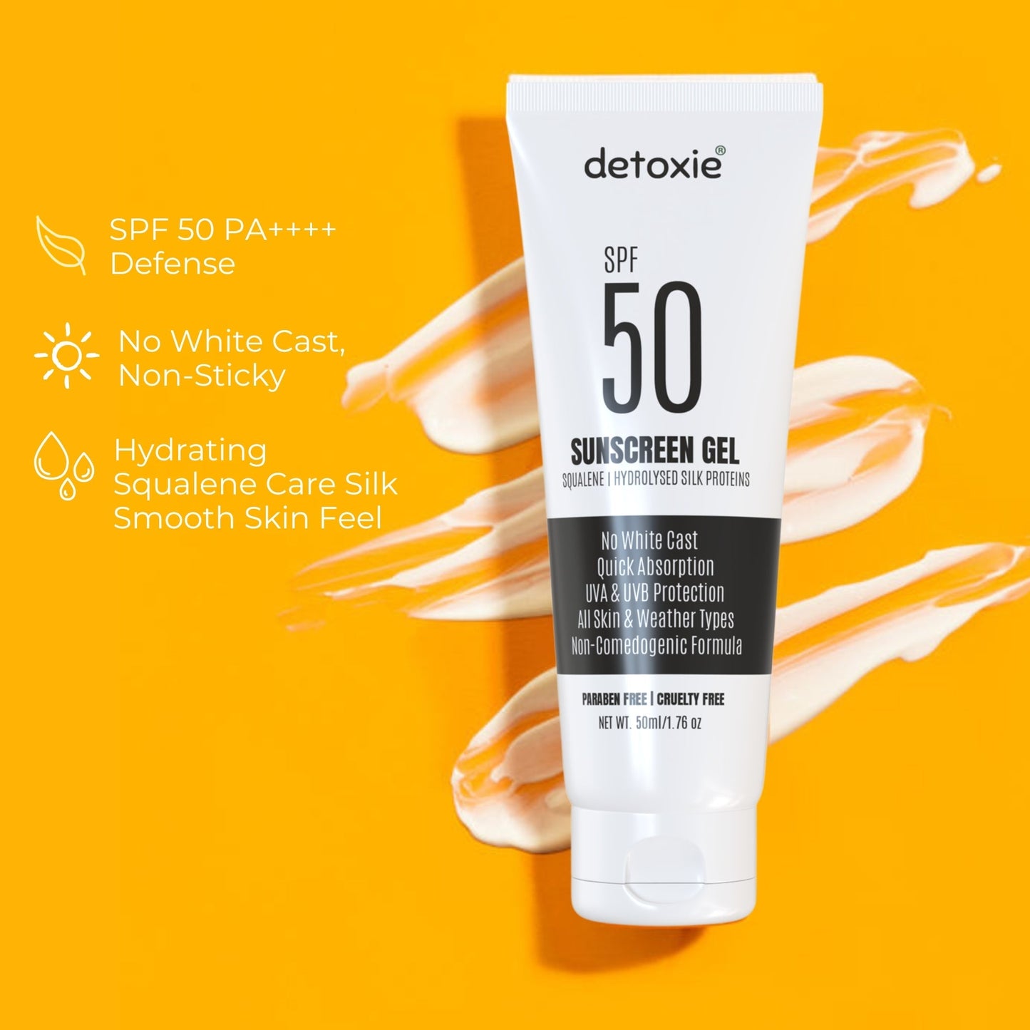 Detoxie Bright Summer Combo - SPF50 Sunscreen Gel & Detan Cream Mask