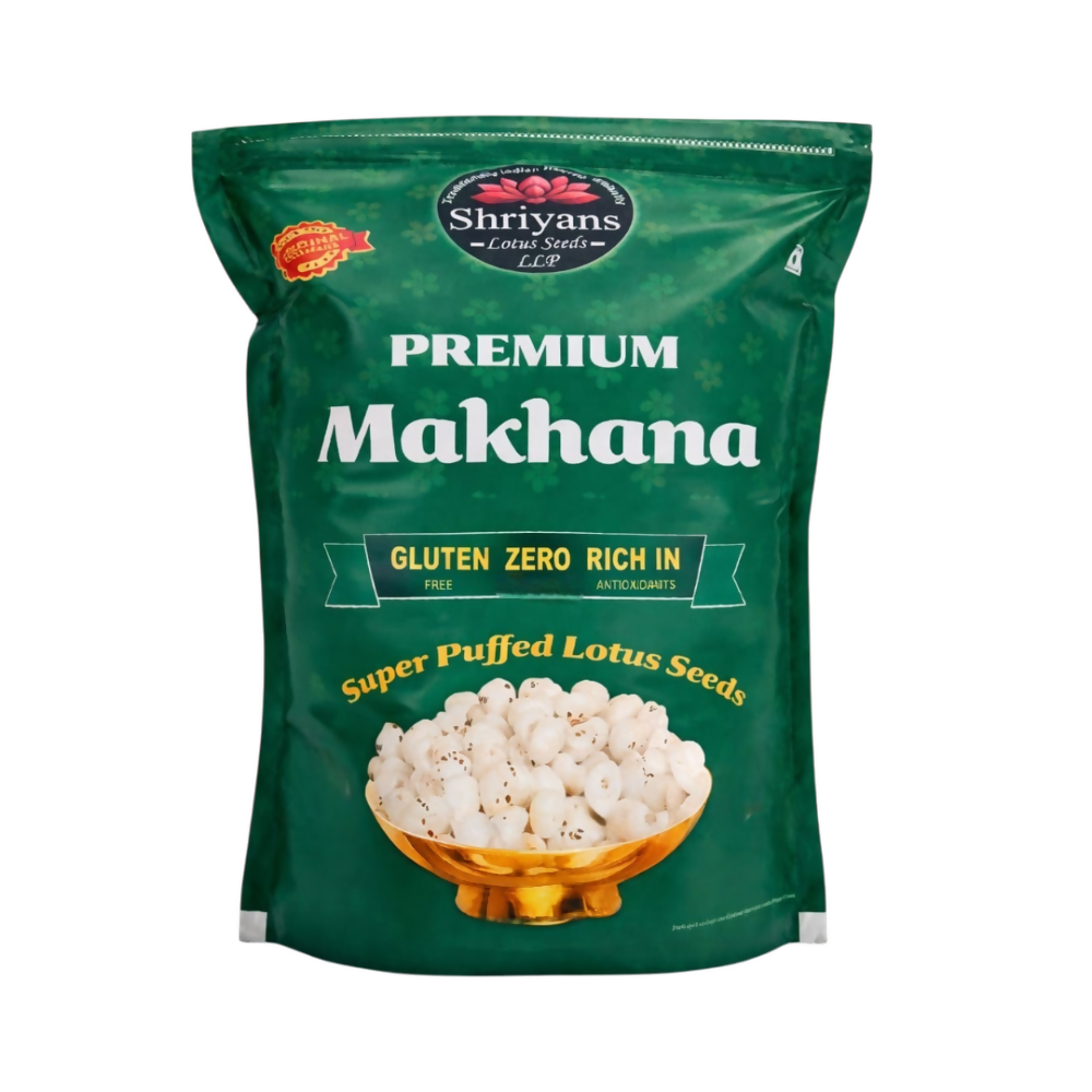 Shriyans Lotus Seeds Premium Raw Makhana| Jumbo Fox Nuts | Premium Makhana | Healthy Snack | Phool Makhana| 100 % Natural