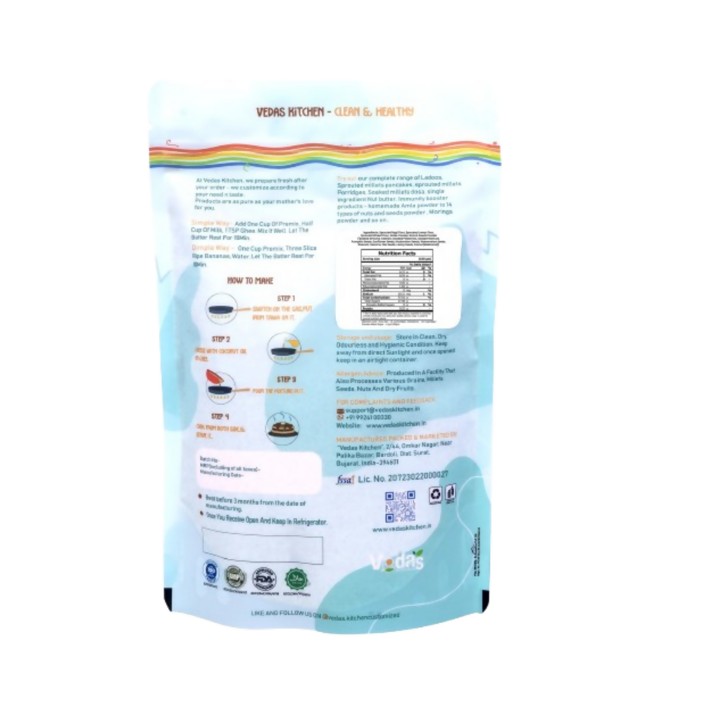 Vedas Kitchen Tri Dhan Waffle/Pancake Premix