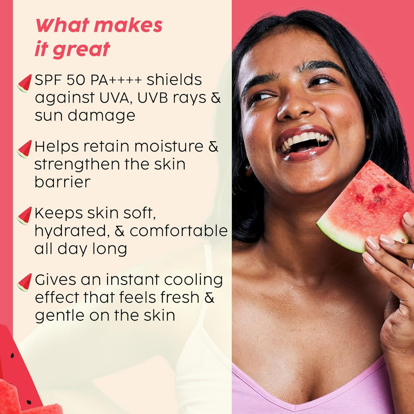 PLIX The Plant Fix Watermelon Hydra-Cool Sunscreen Body Lotion With Spf 50 Pa++++