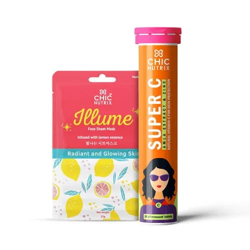 Chicnutrix 2 Step Clear Skin Routine - Chicnutrix Super C + Illume