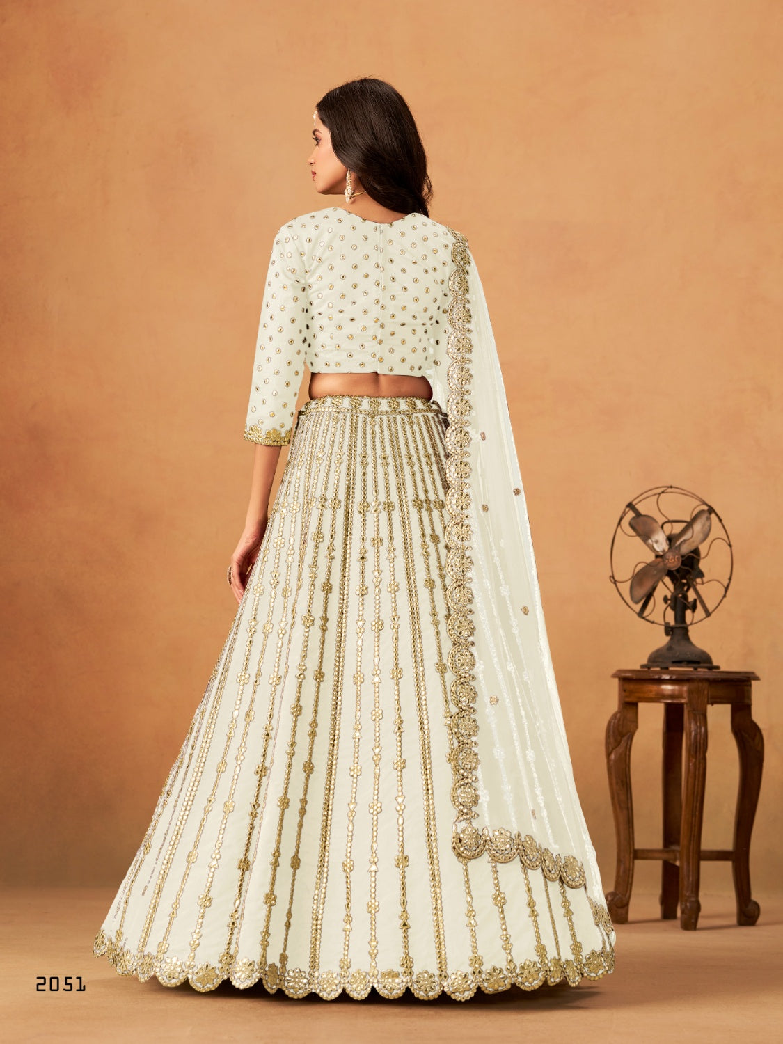 Anaita White Art Silk Lehenga Choli With Embroidery Work