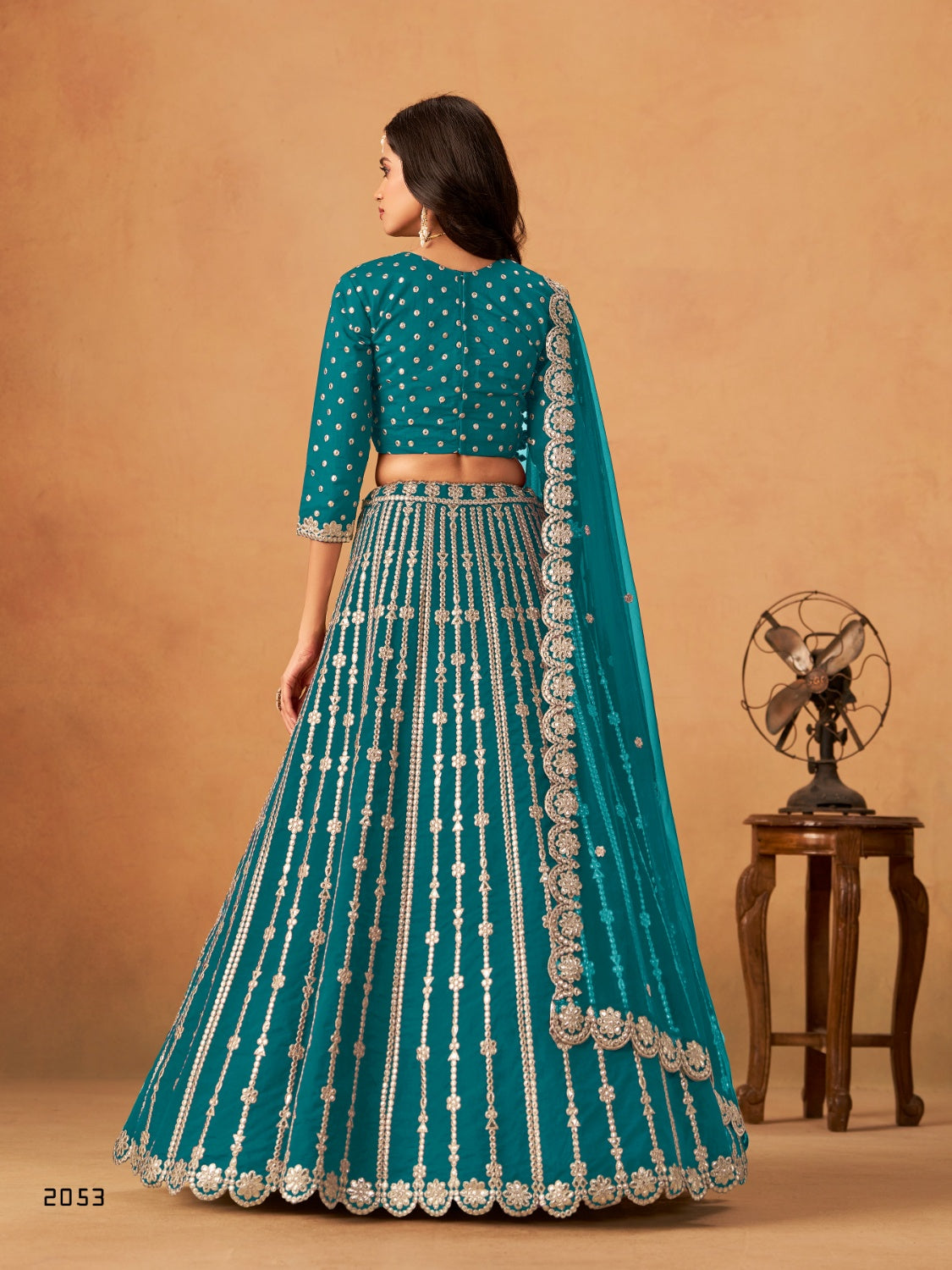 Anaita Teal Green Art Silk Lehenga Choli With Embroidery Work
