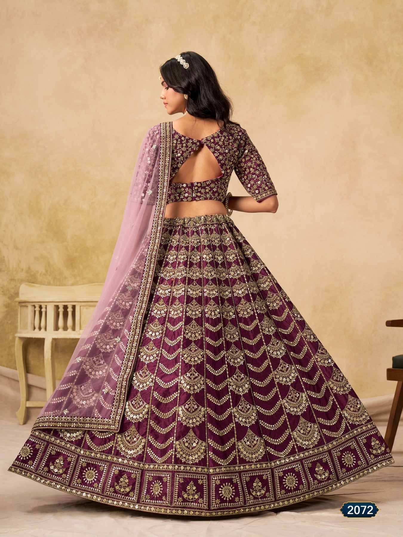 Anaita D Purple Art Silk Lehenga Choli With Heavy Embroidery Work