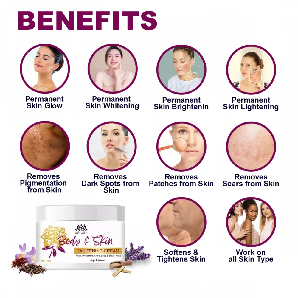 Intimify Body & Skin Whitening Cream - 50 gms