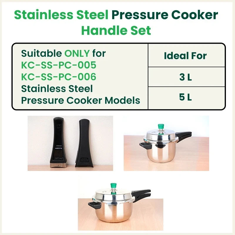 The Indus Valley 3.0L & 5.0L Stainless steel Outer Lid Pressure Cooker Handle Set