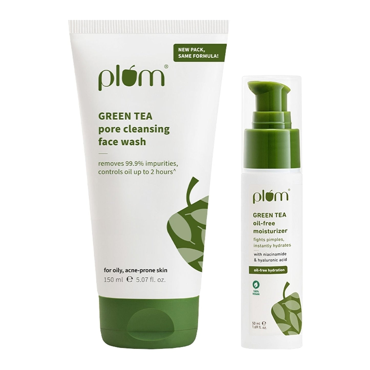 Plum Green Tea Cleansing Face Wash and Oil Free Moisturizer