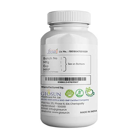 Giosun Swertia Chirayita Veg Capsules - 500 mg - 60 Caps