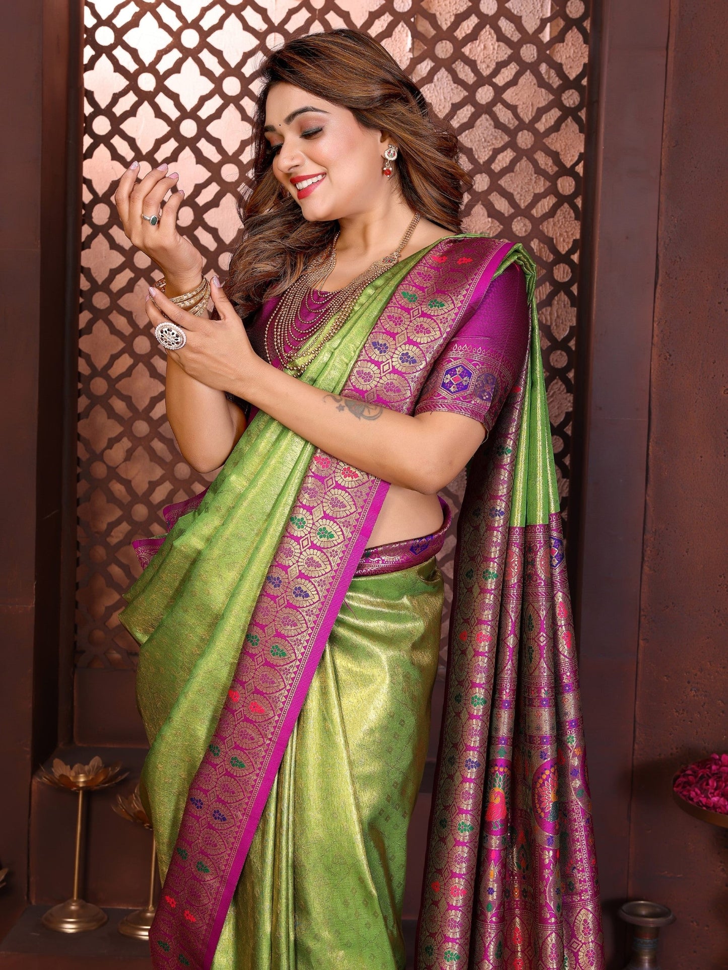 Anaita Banarasi Tissue Silk Saree