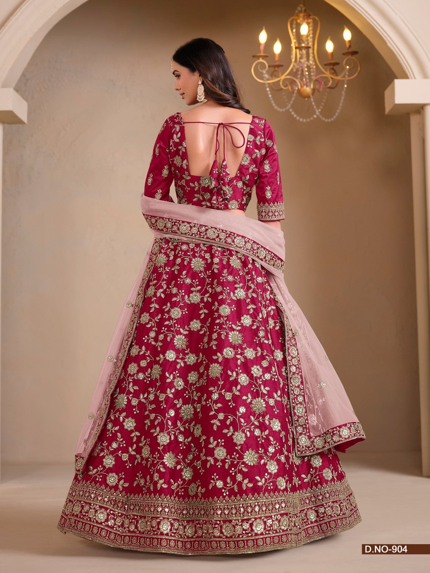 Anaita Red Art Silk Designer Lehenga With Blouse