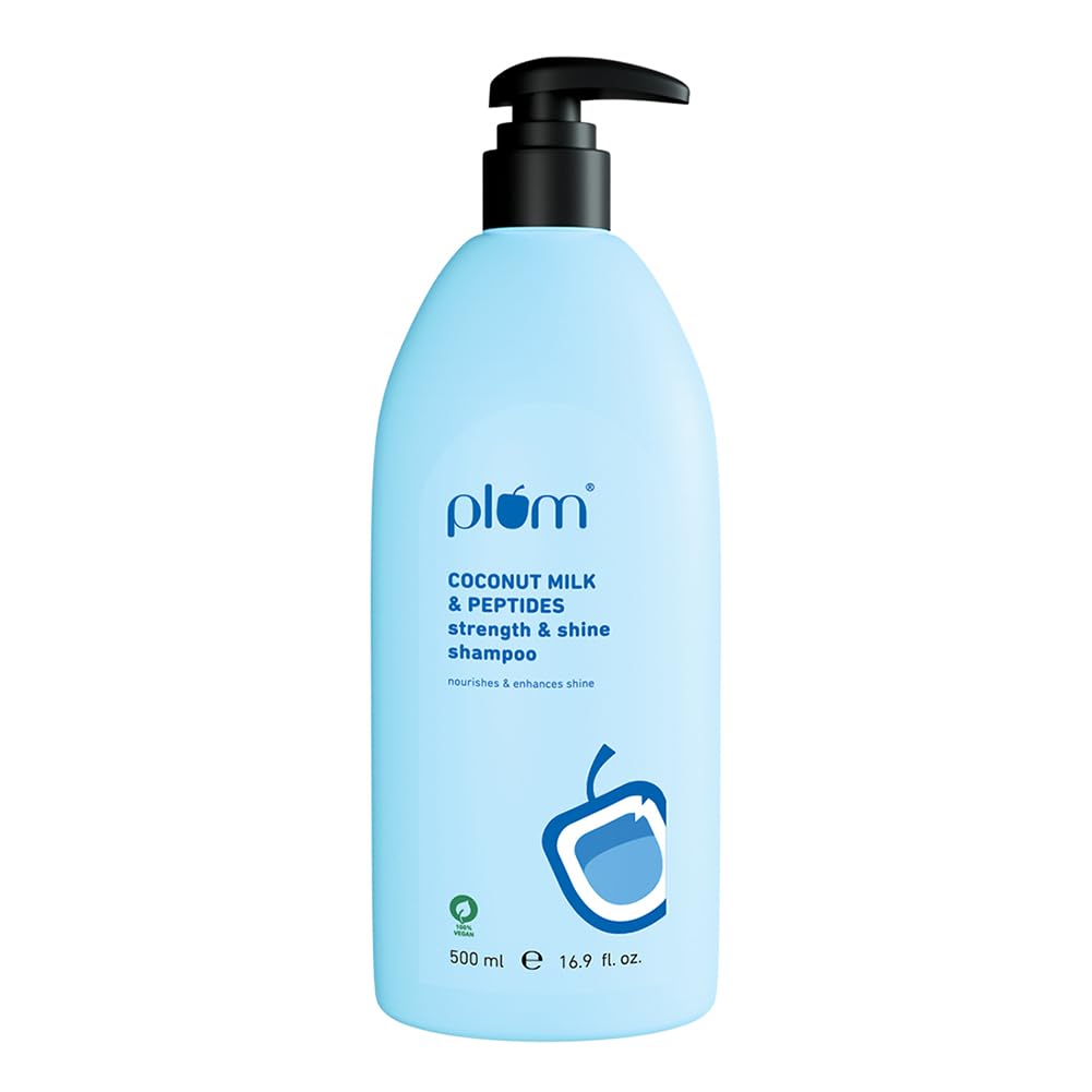 Plum Coconut Milk & Peptides Shampoo For Soft, Shiny Hair