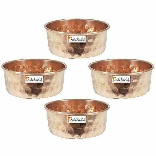 Pure Copper Serving Bowl - Dinner Bowl - Set Of 6