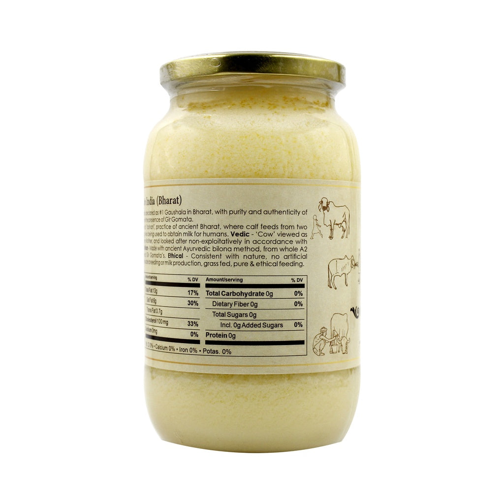 Gir Ahinsak Gau Ghee (A2) Bilona - A2 Ghee, Traditional Bilona Ghee, Desi Pure Breed Gir Gaumata (A2)