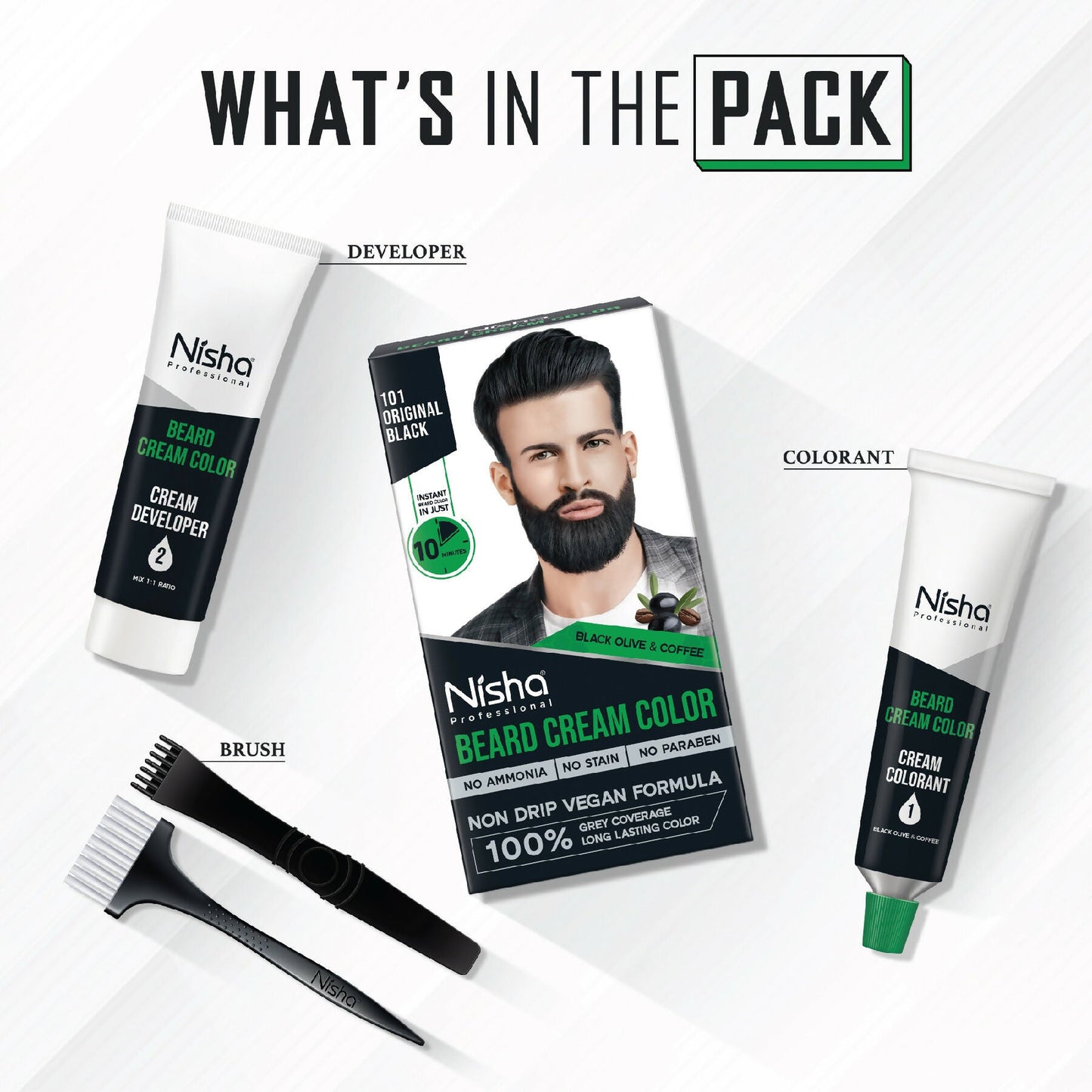 Nisha Beard Colour for Men - Original Black