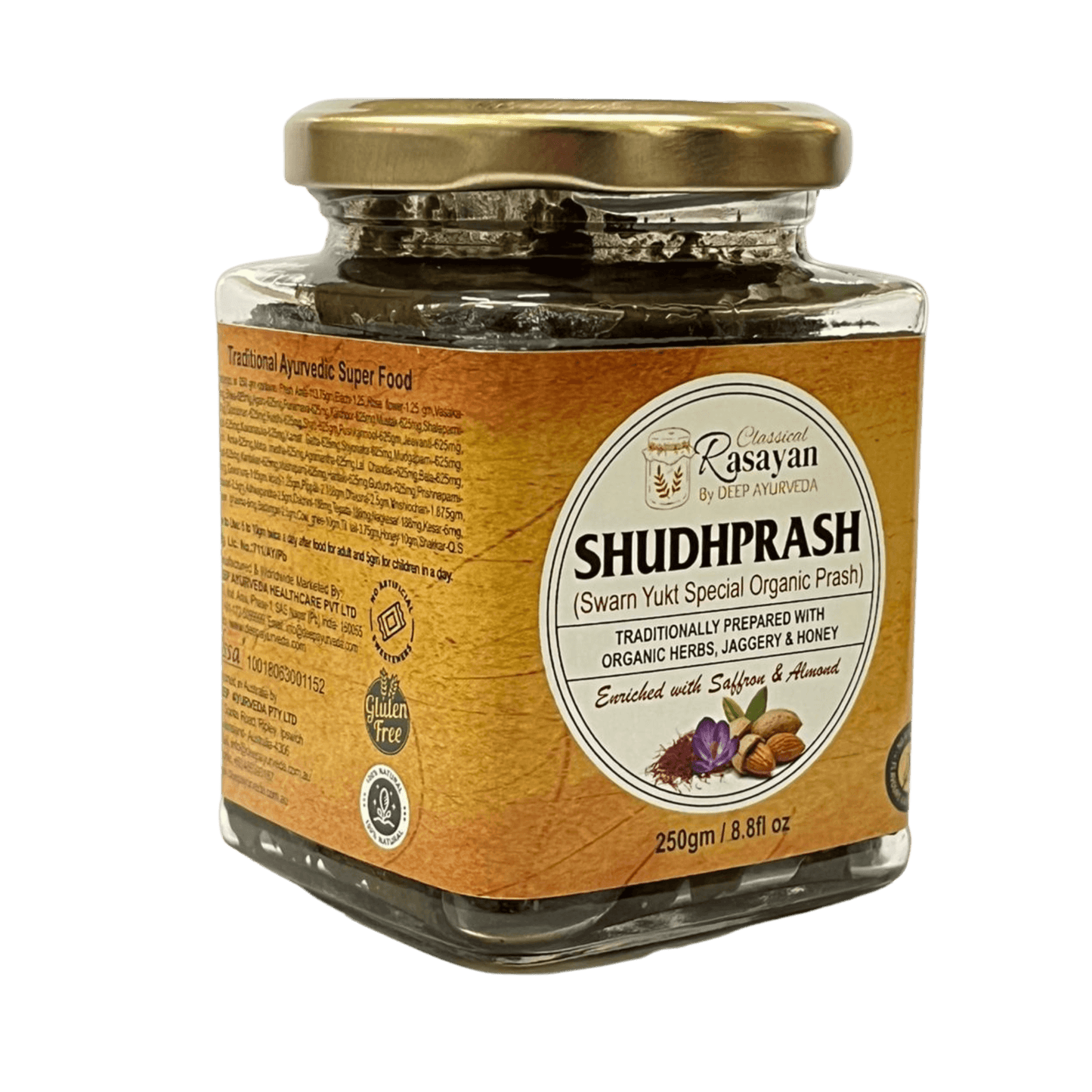 Deep Ayurveda ShudhPrash-Real Organic Chawanprash Classical Rasayan Enriched with Kesar & Gold