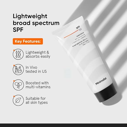 Minimalist Sunscreen Broad Spectrum SPF 50 PA++++ - 50 ml