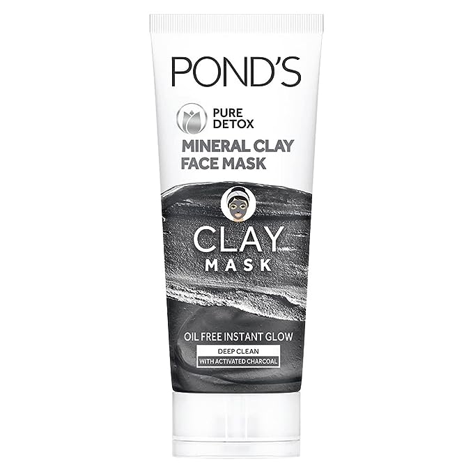 POND'S Pure Detox Mineral Clay Activated Charcoal Face Mask - 90 gms