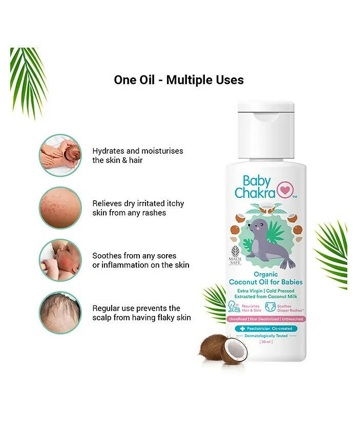 BabyChakra Massage Oil Hair Oil & Coconut Oil Combo