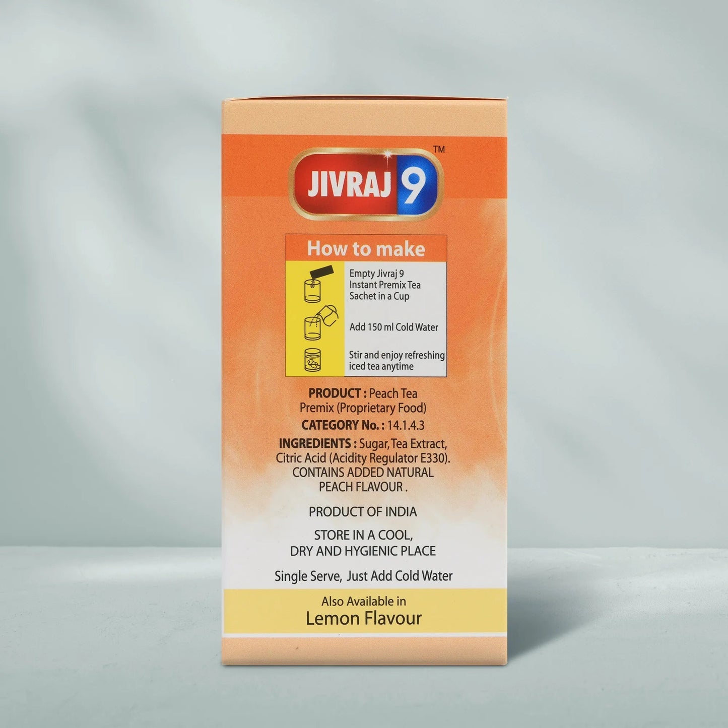 jivraj9 Tea Peach Premix Iced Tea Box