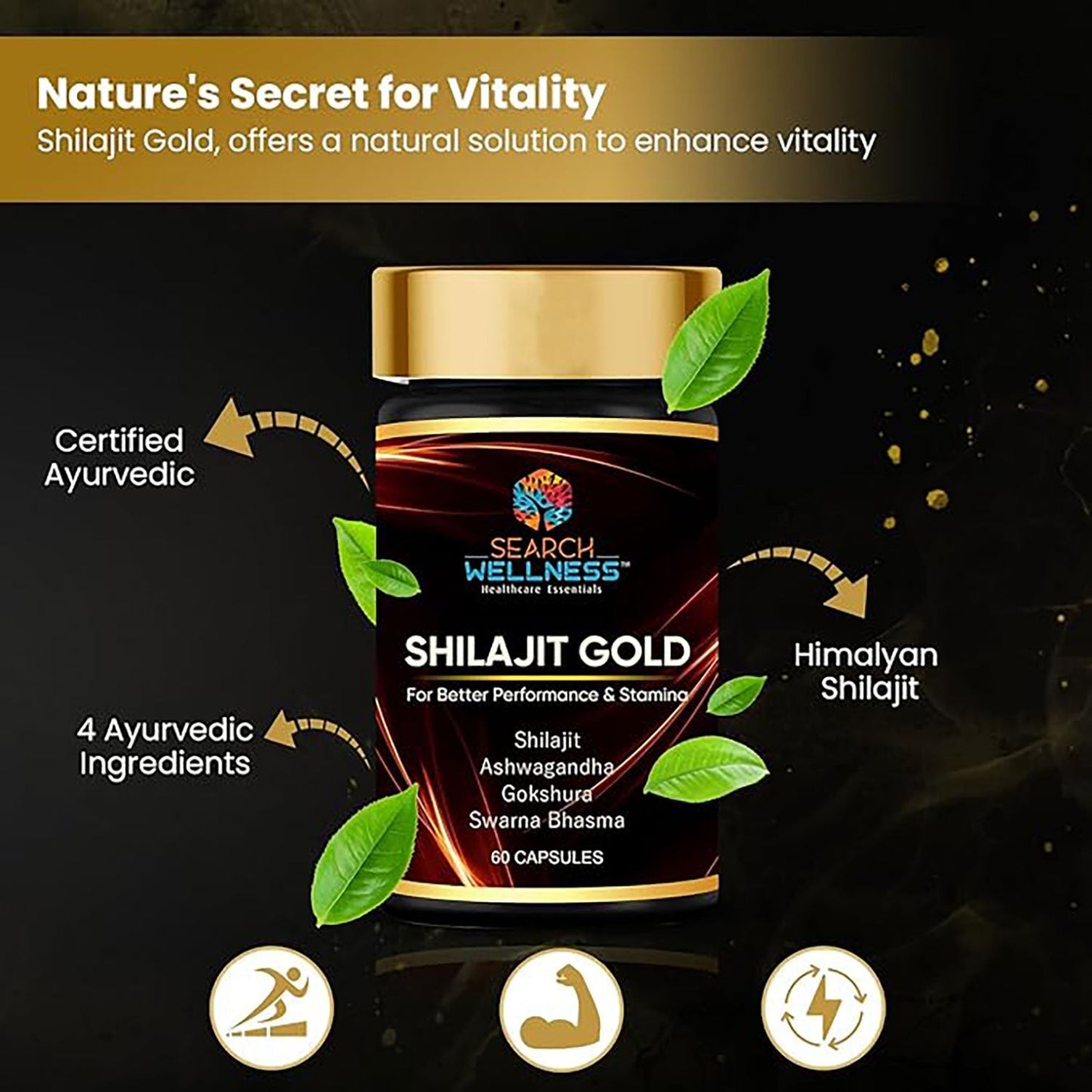 Search Wellness Shilajit Gold - 60 tabs