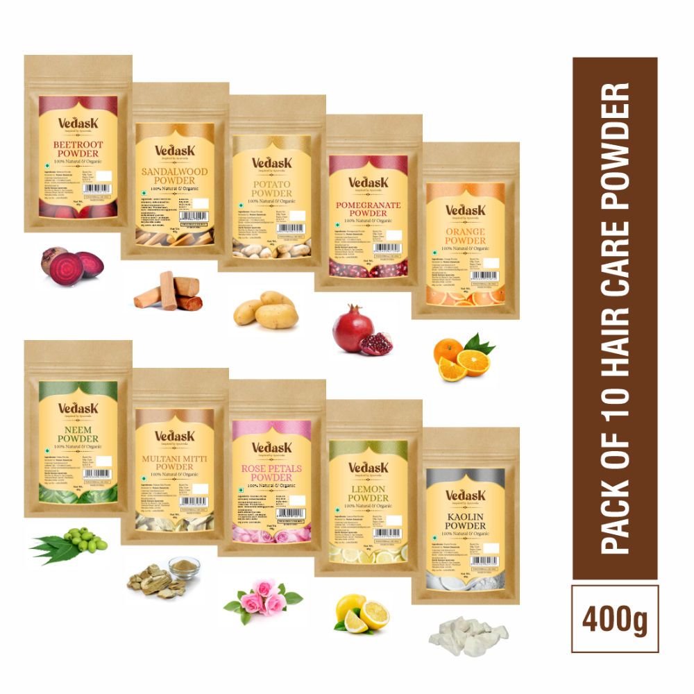 Vedask Organic Face Pack Powder Clay Mask-Combo