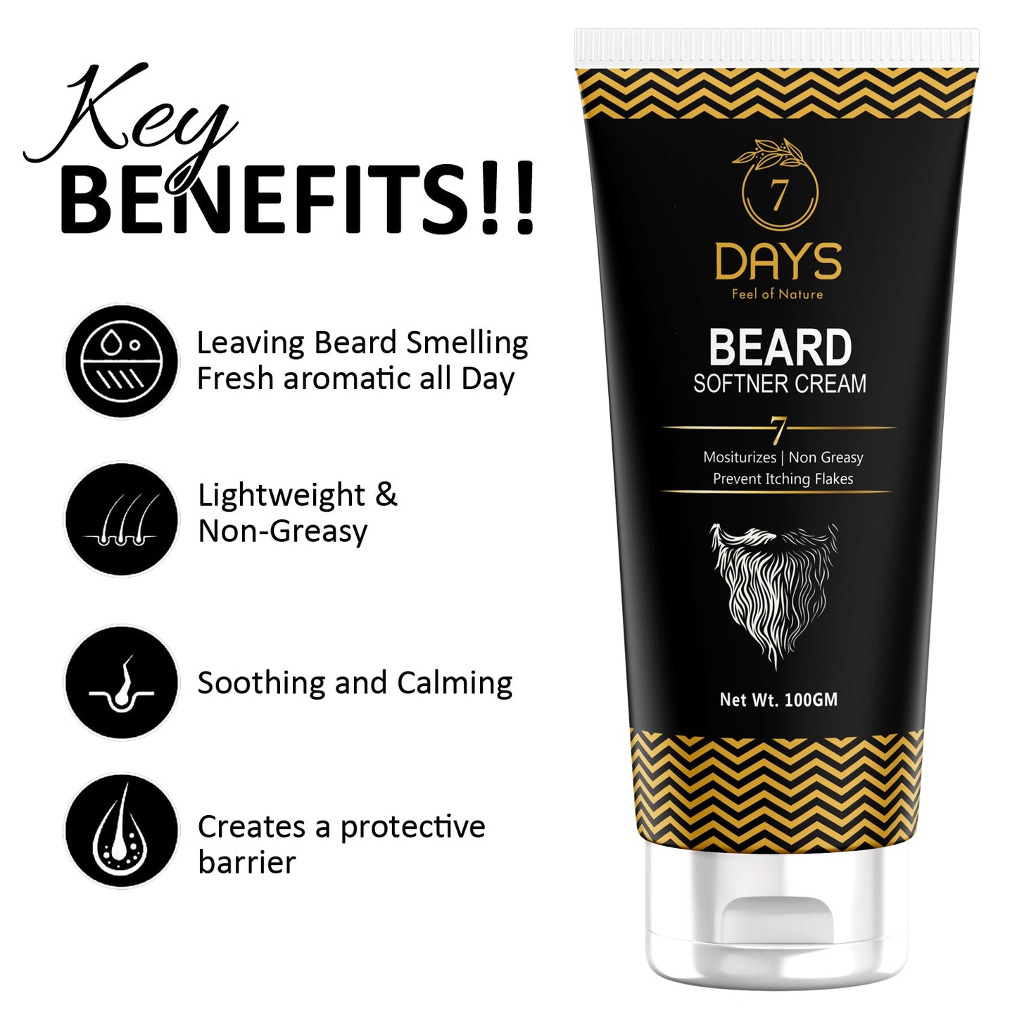 7 Days Beard Straightening & Softening Cream - 100 gms