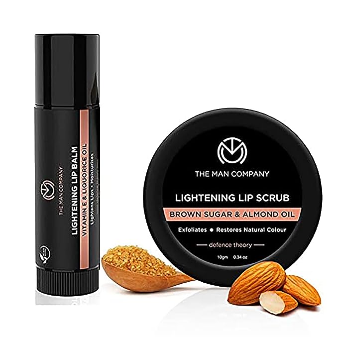 The Man Company Lip Care Combo with Lip Scrub & Lip Balm - 14gms