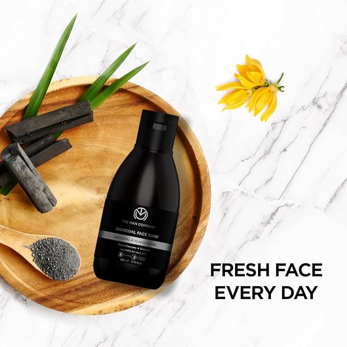 The Man Company Activated Charcoal Face Wash for Men with Ylang Ylang & Argan Essential Oils - 100ml