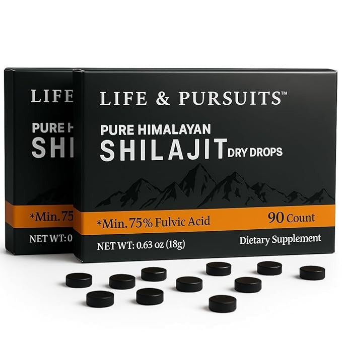 Life & Pursuits Pure Real India Himalayan Shilajit Dry Drops - 90 Tablets