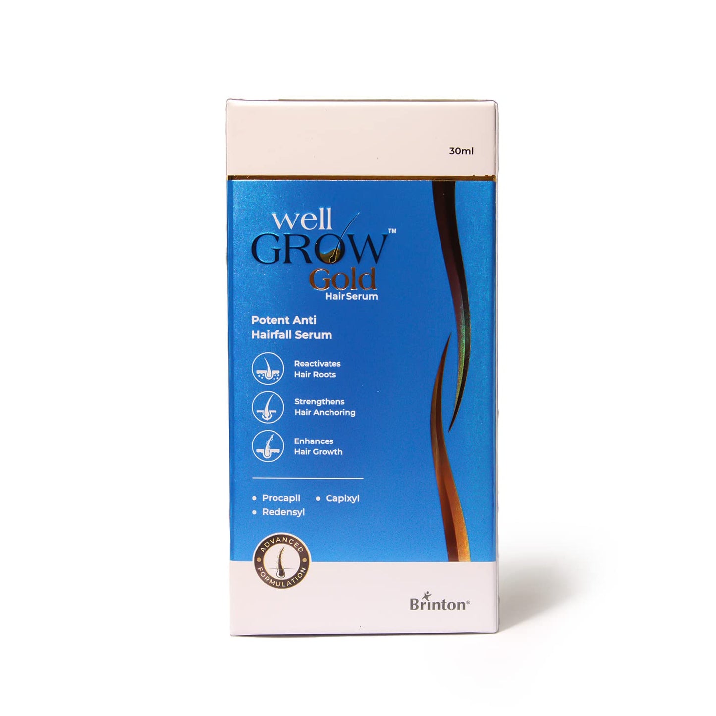 Brinton WellGrow Gold Hair Growth Serum - 30 ml