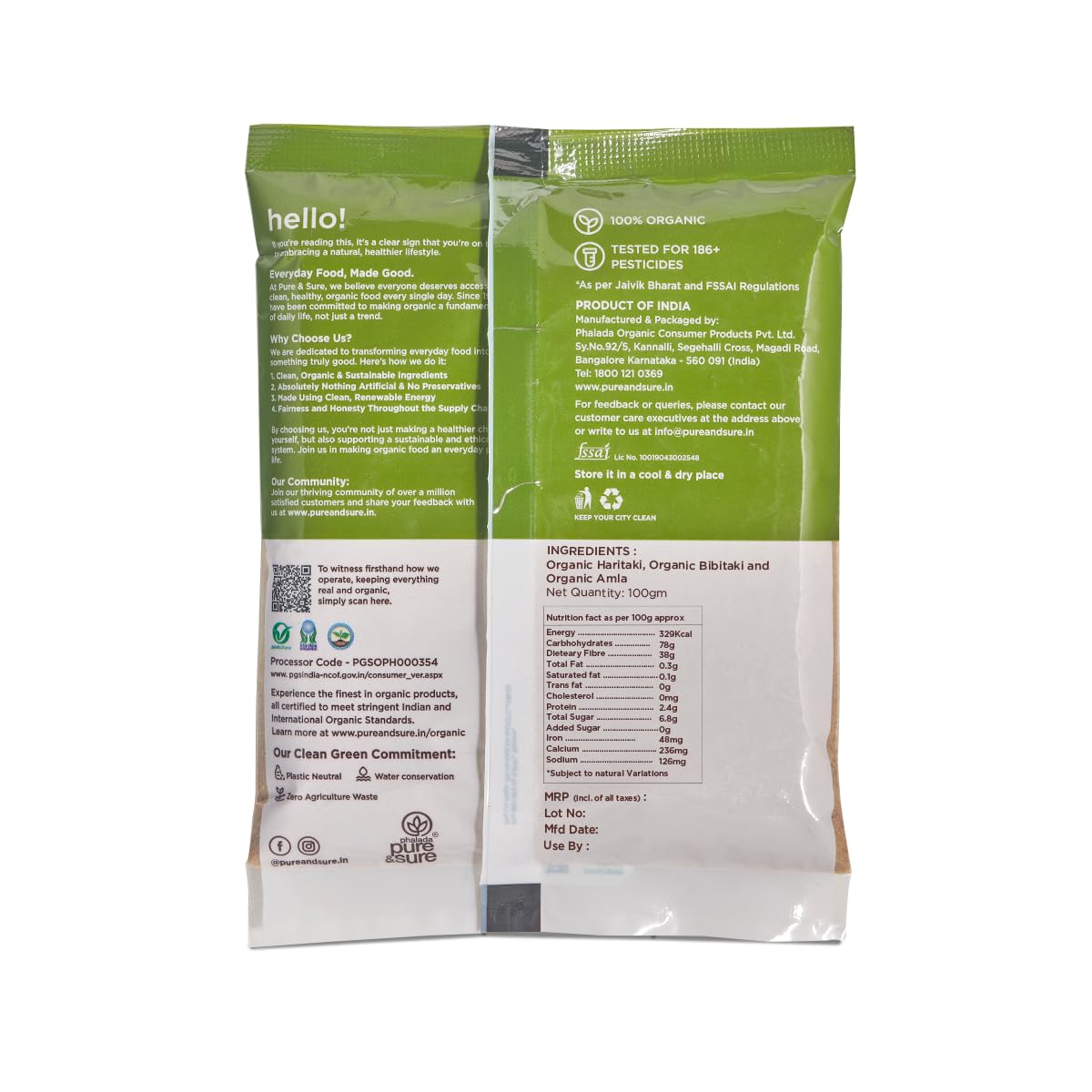 Pure & Sure Organic Superfood+ Tripala Powder