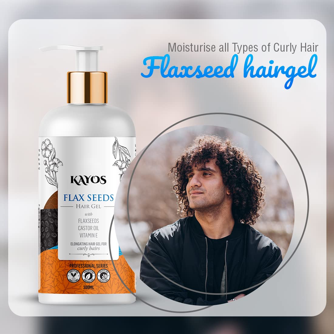 Kayos Pure Flaxseed Hair Gel - 300 ml