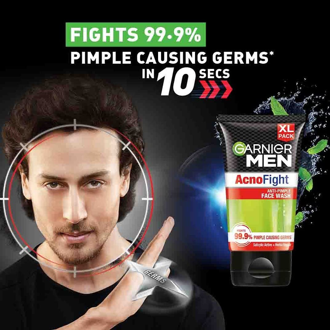 Garnier Men AcnoFight Face Wash Pack of 2 - 150 gms