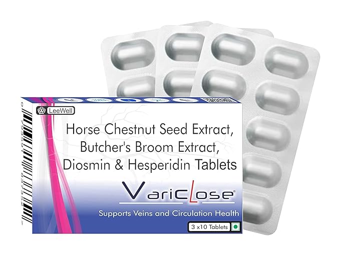 Variclose Veins Supplement Butchers Broom Extract - 60 Tablets