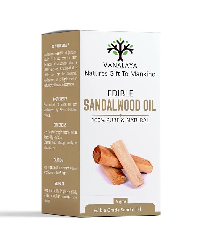 Vanalaya Pure Edible Sandalwood Oil - 5 gms