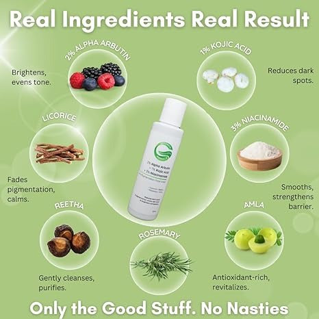 Greenviv 2% Alpha Arbutin + 1% Kojic Acid + 3% Niacinamide Anti-Pigmentation Face Wash - 100 ml