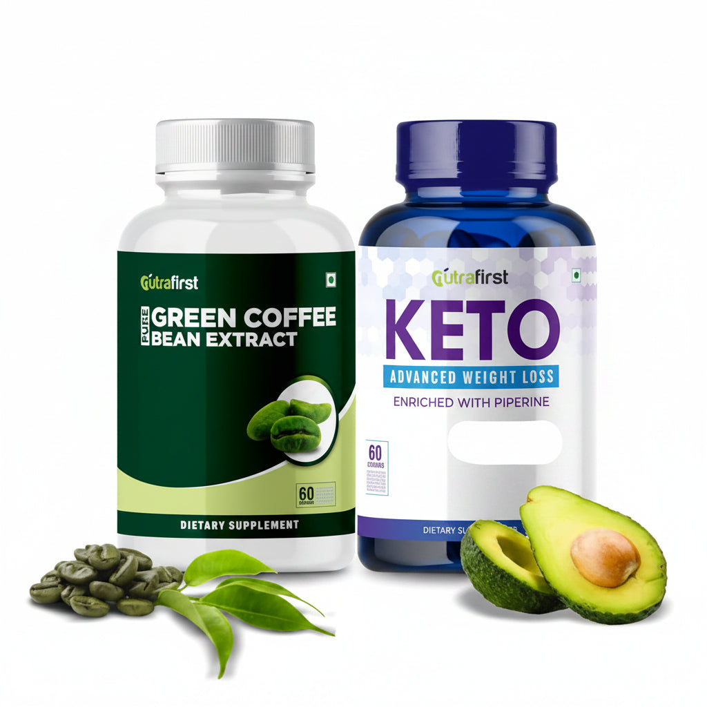 Nutrafirst Keto Supplement with Green Coffee Capsules Combo