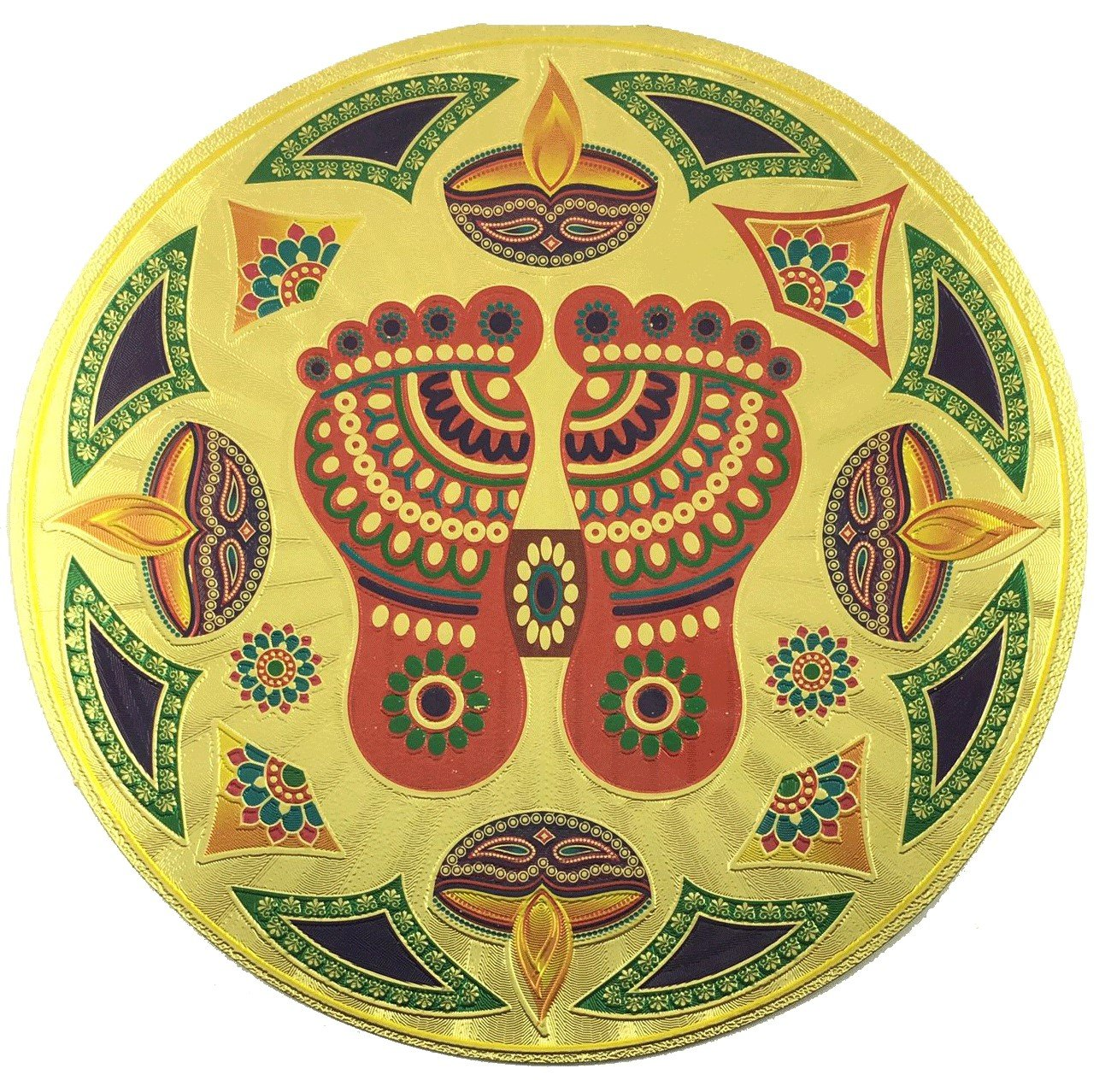 Stickerbazaar Micro Golden Embossing Rangoli Stickers