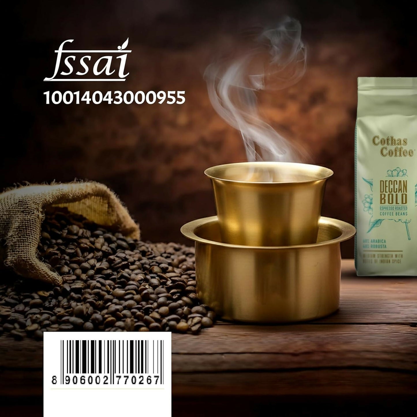 Cothas Coffee Deccan Bold Espresso Roasted Coffee Beans