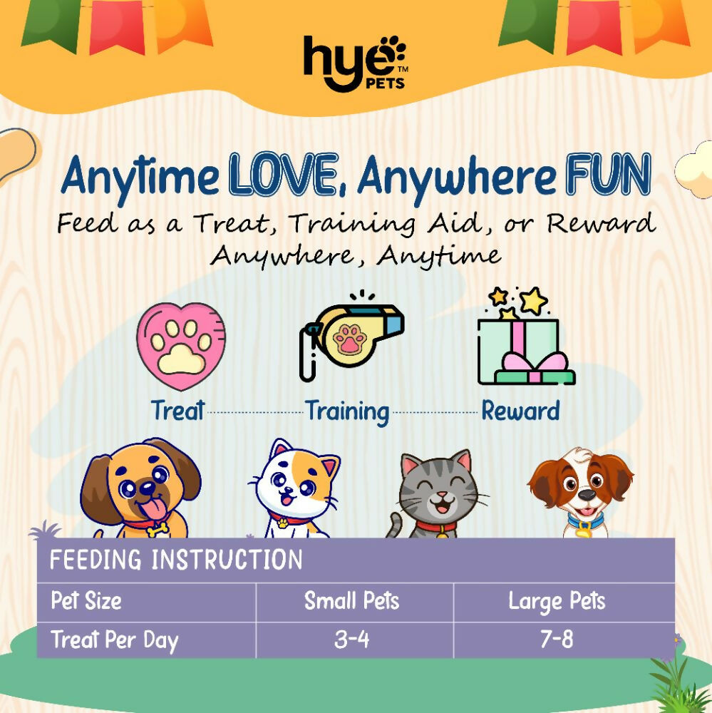 Hye Pets Super Treats For Super Pets – Freeze Dried Treats Made With Goat Milk, Carrot & Banana